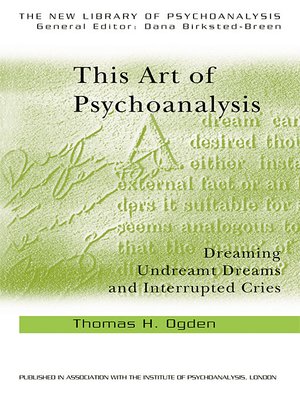 cover image of This Art of Psychoanalysis